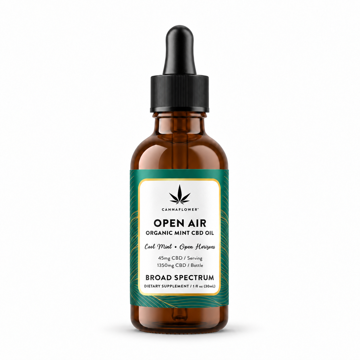 Open Air – Organic Mint Broad Spectrum CBD Oil